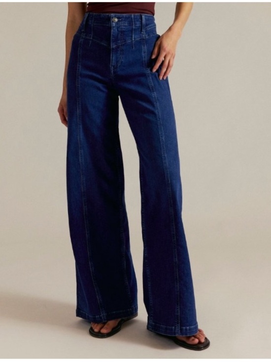 Free People Denim - Free People We The Free Libre High Rise Flared Wide Leg Jeans Dark Denim 24